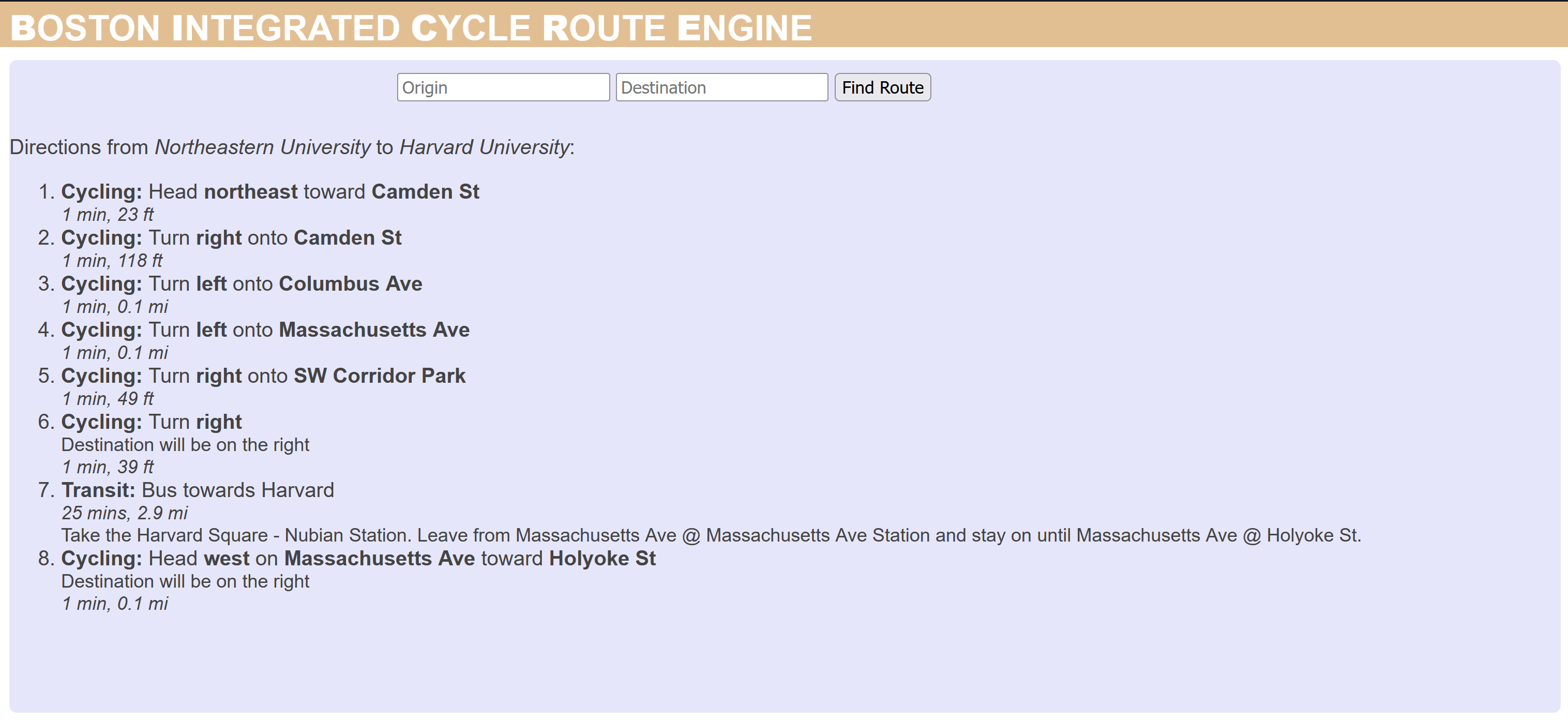 Preview of the BICRE interface.